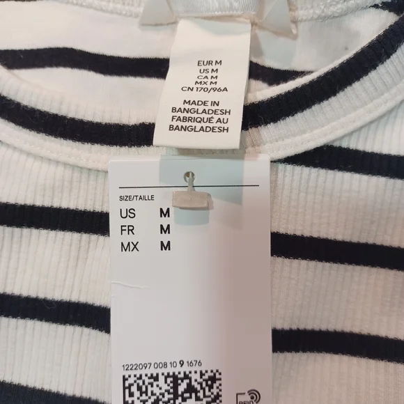 H&M Striped Short Sleeve Tee - Picture 3 of 4